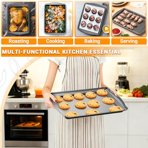 50% Off Funnydin 3-Piece Carbon Steel Baking Sheet Set - Image 6