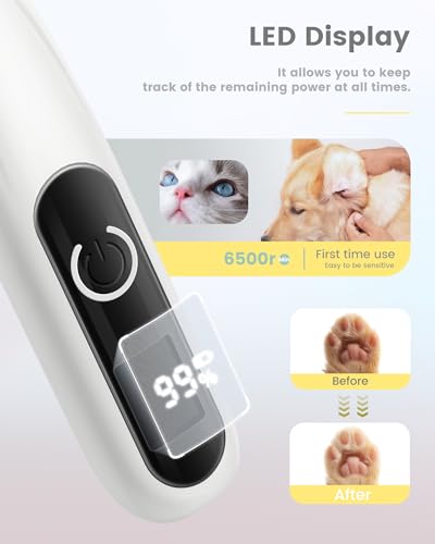 50% Off PAPMINI Ultra-Quiet Dog Grooming Kit with LED Display - Image 4