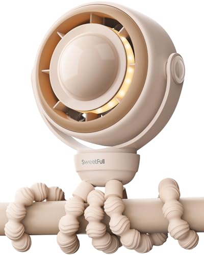 55% Off SWEETFULL Baby Stroller Fan with 4000mAh Battery