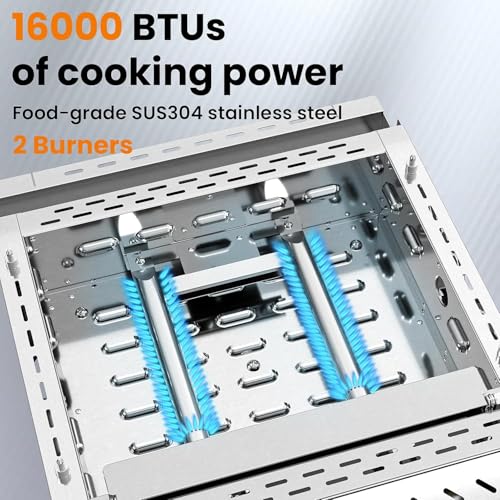 50% Off COWSAR 2-Burner Portable Tabletop Grill - Image 3