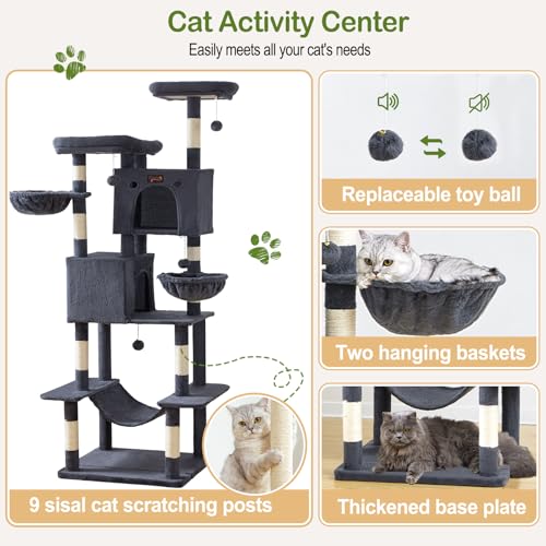 45% Off Large Cat Tree Tower with Code OLLVGXPP - Image 5