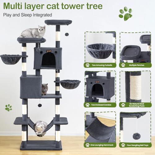 45% Off Large Cat Tree Tower with Code OLLVGXPP - Image 6