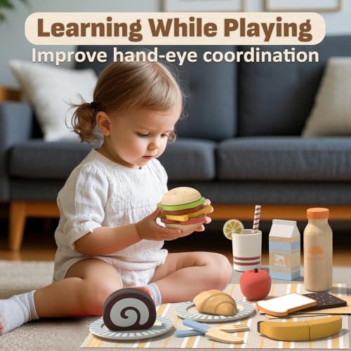 50% Off Lehoo Castle Wooden Play Food Set for Kids - Image 2