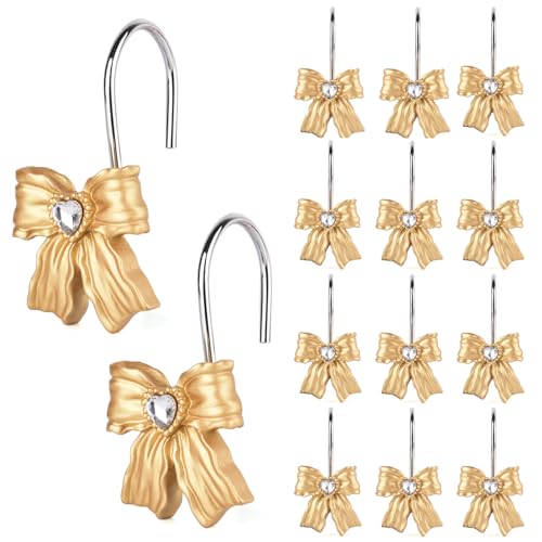 50% Off Gold Bow Shower Curtain Hooks - Use Code 3X9EY3RH - Image 1