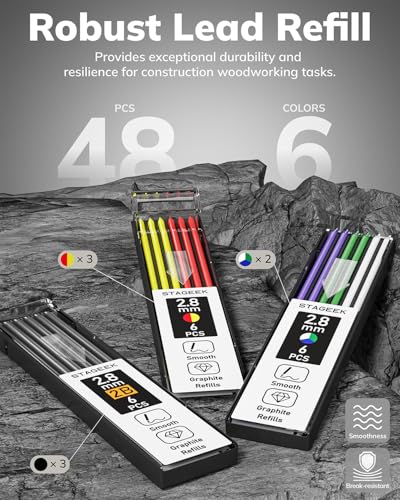 30% Off STAGEEK Carpenter Pencil Set with 52 Refills - Image 4