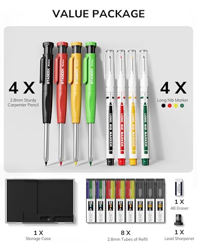 30% Off STAGEEK Carpenter Pencil Set with 52 Refills - Image 6