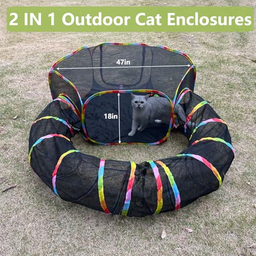 Save 14% on Portable Outdoor Cat Enclosure & Tunnel Playpen - Image 5