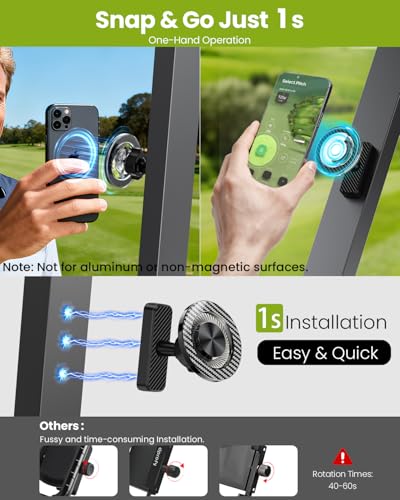 50% Off Magnetic Golf Cart Phone Holder - Secure Mount - Image 2