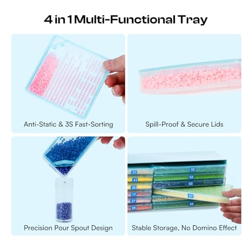 50% Off Caydo 60-Piece Diamond Art Storage Trays Kit - Image 2