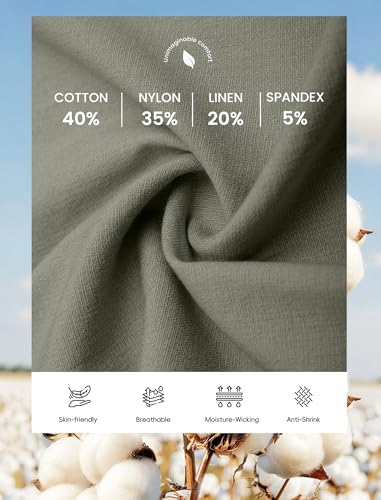 57% Off DLOODA Women's Wide Leg Linen Beach Pants - Image 5