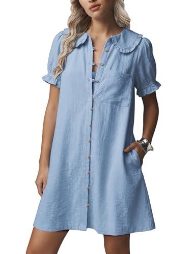 50% Off Theenkoln Women's Peter Pan Collar Mini Dress - Image 1