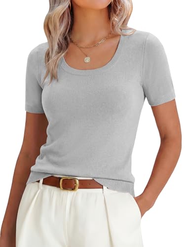 50% Off ANRABESS Women's Short Sleeve Knit Sweater - Image 1