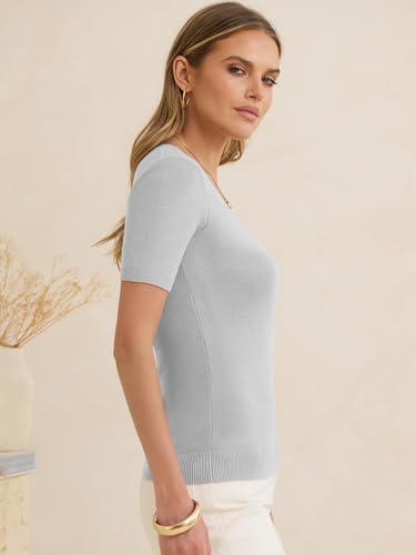 50% Off ANRABESS Women's Short Sleeve Knit Sweater - Image 5