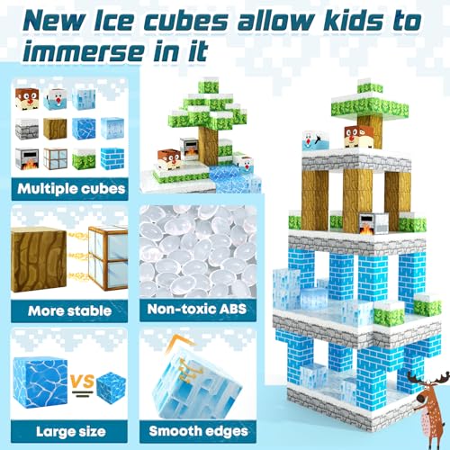 Save 44% on Magnetic Ice Castle Building Blocks for Kids - Image 5