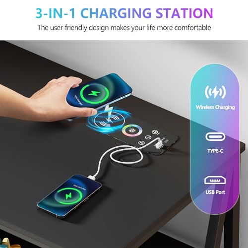 53% Off Lvifur RGB TV Stand with Wireless Charging - Image 3