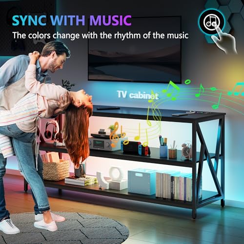 53% Off Lvifur RGB TV Stand with Wireless Charging - Image 4