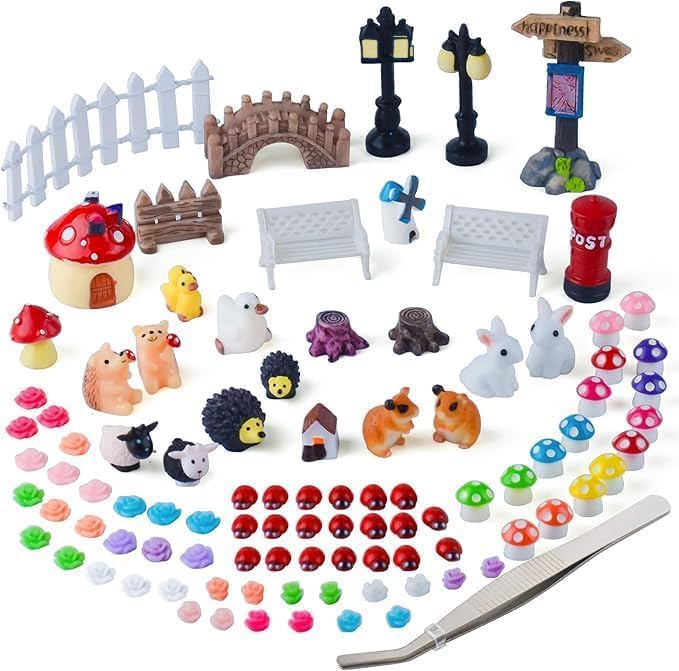 50% Off Zealor 100-Piece Mini Fairy Garden Accessories Kit