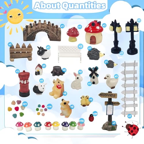 50% Off Zealor 100-Piece Mini Fairy Garden Accessories Kit - Image 5