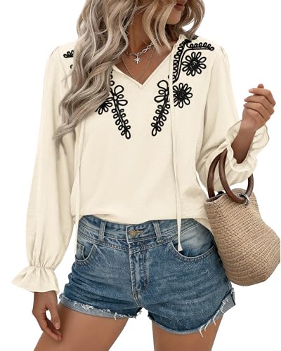 35% Off BTFBM Boho Embroidered Blouse - Use Code 3545EAW3 - Image 1