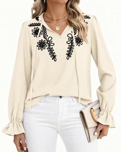 35% Off BTFBM Boho Embroidered Blouse - Use Code 3545EAW3 - Image 2