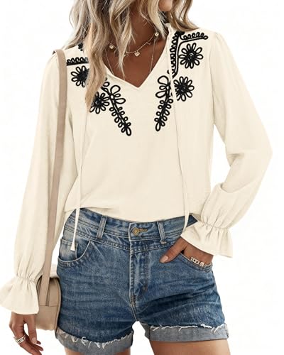 35% Off BTFBM Boho Embroidered Blouse - Use Code 3545EAW3 - Image 4