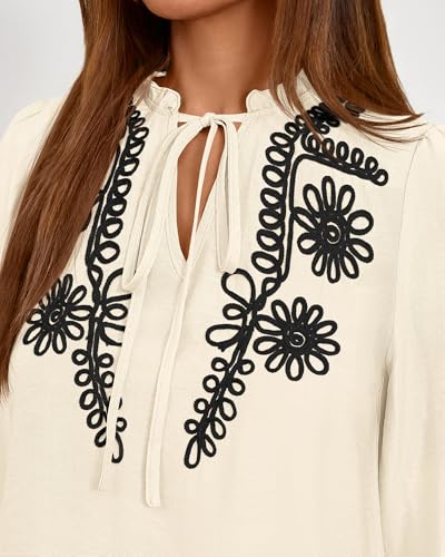 35% Off BTFBM Boho Embroidered Blouse - Use Code 3545EAW3 - Image 5