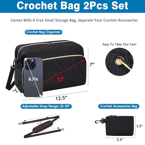 45% Off IBFUN Crochet Yarn Storage Bag Set with Code - Image 4