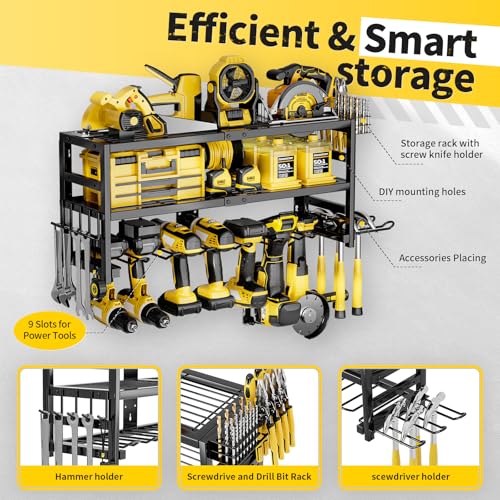 50% Off Heavy Duty Power Tool Organizer Wall Mount Rack - Image 4