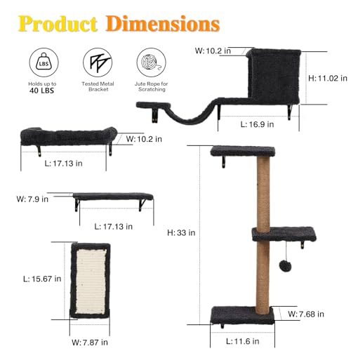 40% Off 5-in-1 Cat Wall Shelves with Code 9XMPT8TV - Image 3