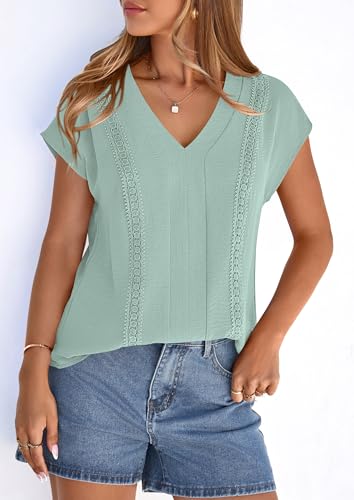 Save 40% on PRETTYGARDEN Boho Lace Trim Blouse for Women - Image 5