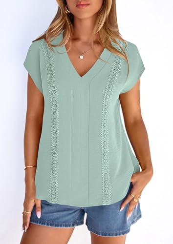 Save 40% on PRETTYGARDEN Boho Lace Trim Blouse for Women - Image 6