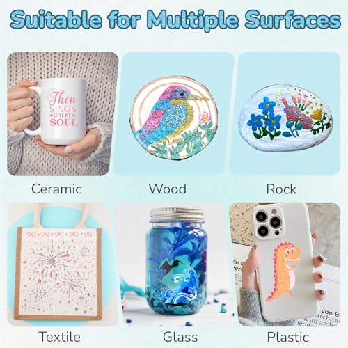 50% Off HOTU Glitter Markers - 12 Sparkly Colors for Crafts - Image 5