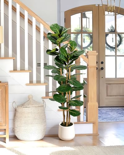Save $20 on 5ft Artificial Fiddle Leaf Fig Tree with Planter - Image 2