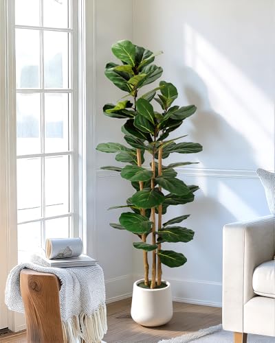 Save $20 on 5ft Artificial Fiddle Leaf Fig Tree with Planter - Image 3