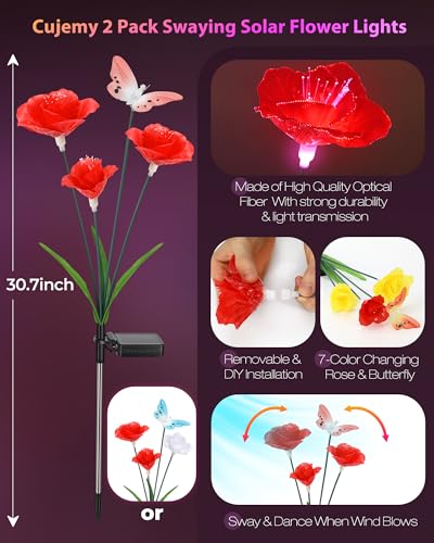 50% Off Solar Butterfly Garden Lights - 2 Pack - Image 2