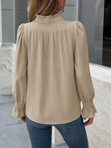 50% Off Tankaneo Women's Puff Sleeve Ruffle Blouse - Image 6