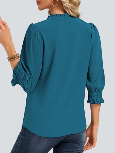 Save 40% on Funlingo Women's Ruffle Lace Blouse with Code - Image 4