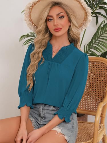 Save 40% on Funlingo Women's Ruffle Lace Blouse with Code - Image 6