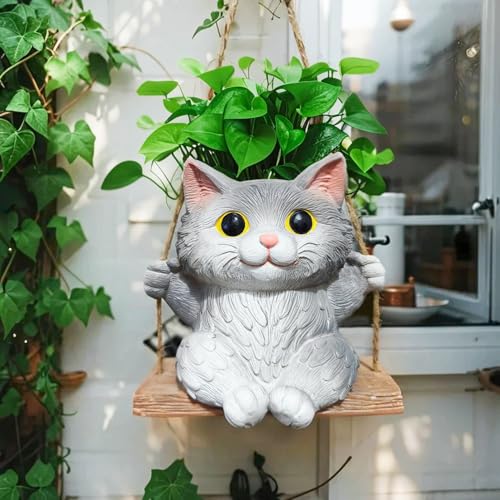 50% Off Cat Hanging Planters for Succulents & Home Decor