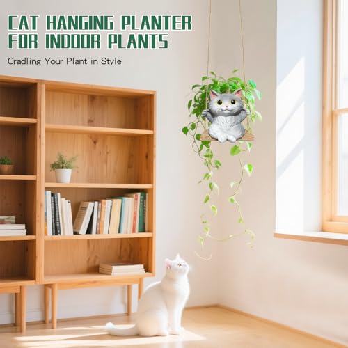 50% Off Cat Hanging Planters for Succulents & Home Decor - Image 5