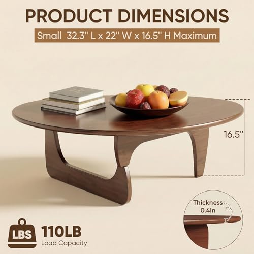 31% Off SoulNest Mid Century Walnut Coffee Table for Small Spaces - Image 2