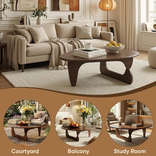 31% Off SoulNest Mid Century Walnut Coffee Table for Small Spaces - Image 5