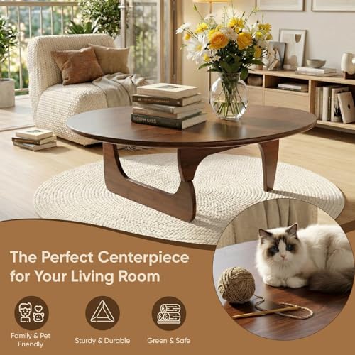 31% Off SoulNest Mid Century Walnut Coffee Table for Small Spaces - Image 6