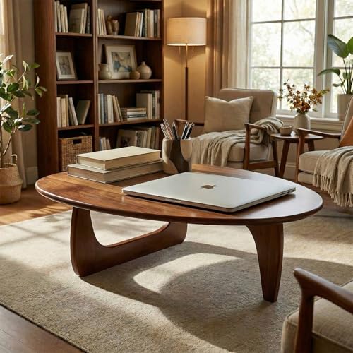 31% Off SoulNest Mid Century Walnut Coffee Table for Small Spaces - Image 7