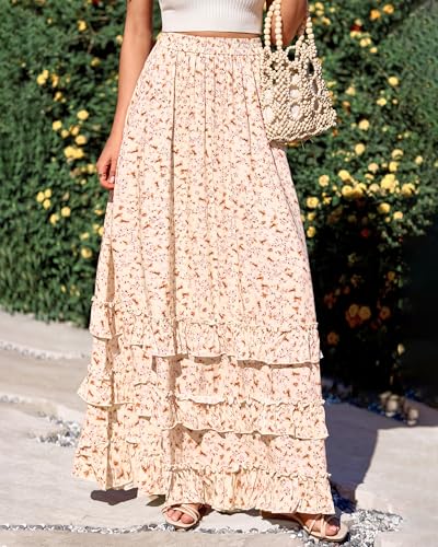 50% Off BTFBM Floral Boho Maxi Skirt for Women - Image 4