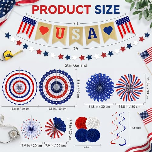 50% Off 26-PCS Patriotic 4th of July Decorations Set - Image 2