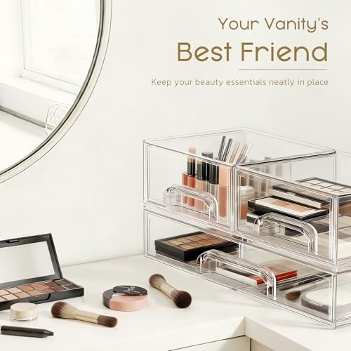 Save 28% on Criusia 3-Pack Clear Acrylic Storage Drawers - Image 3