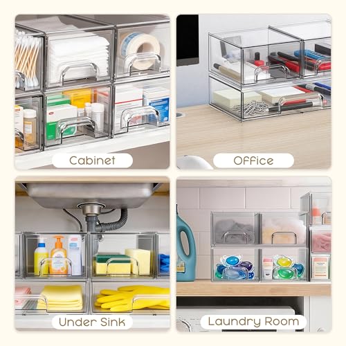 28% Off Criusia 3-Pack Clear Acrylic Stackable Drawers - Image 7