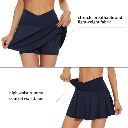 50% Off bpbtti Women's Crossover Tennis Skirt with Pockets - Image 4