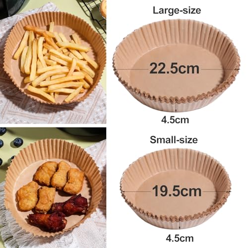 50% Off Air Fryer Liner Paper Set - 100 Count, 2 Sizes - Image 2